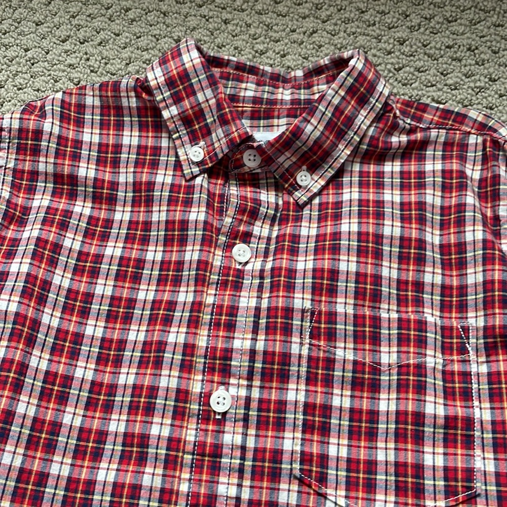 Button down GAP Kid's plaid shirt